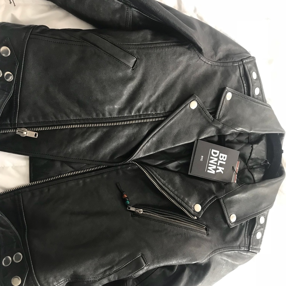 new with tags Black size Small leather moto jkt